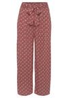 Vivance Culotte Printhose Damen - beige-rot bedruckt