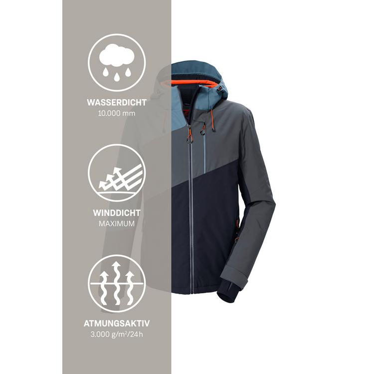 KILLTEC KILLTEC Funktionsjacke mit abzippbarer Kapuze Skijacke Herren - Blau3056 - 4 | SportScheck