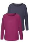 Vivance Langarmshirt Langarmshirt Damen - beere, blau