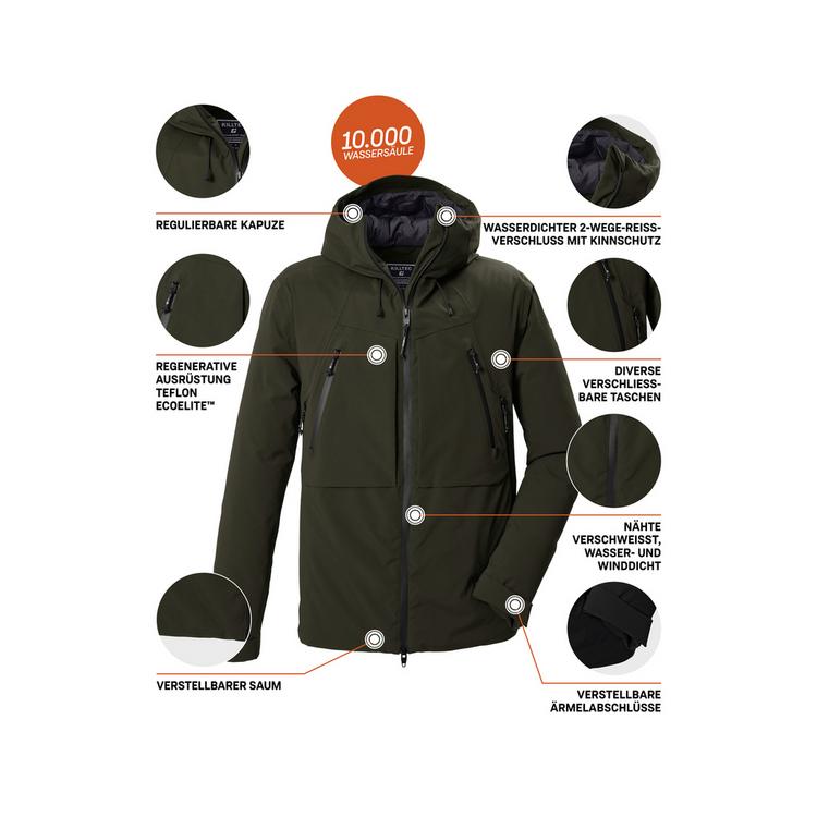 KILLTEC KILLTEC Funktionsjacke mit Kapuze Funktionsjacke Herren - Dunkeloliv111 - 3 | SportScheck