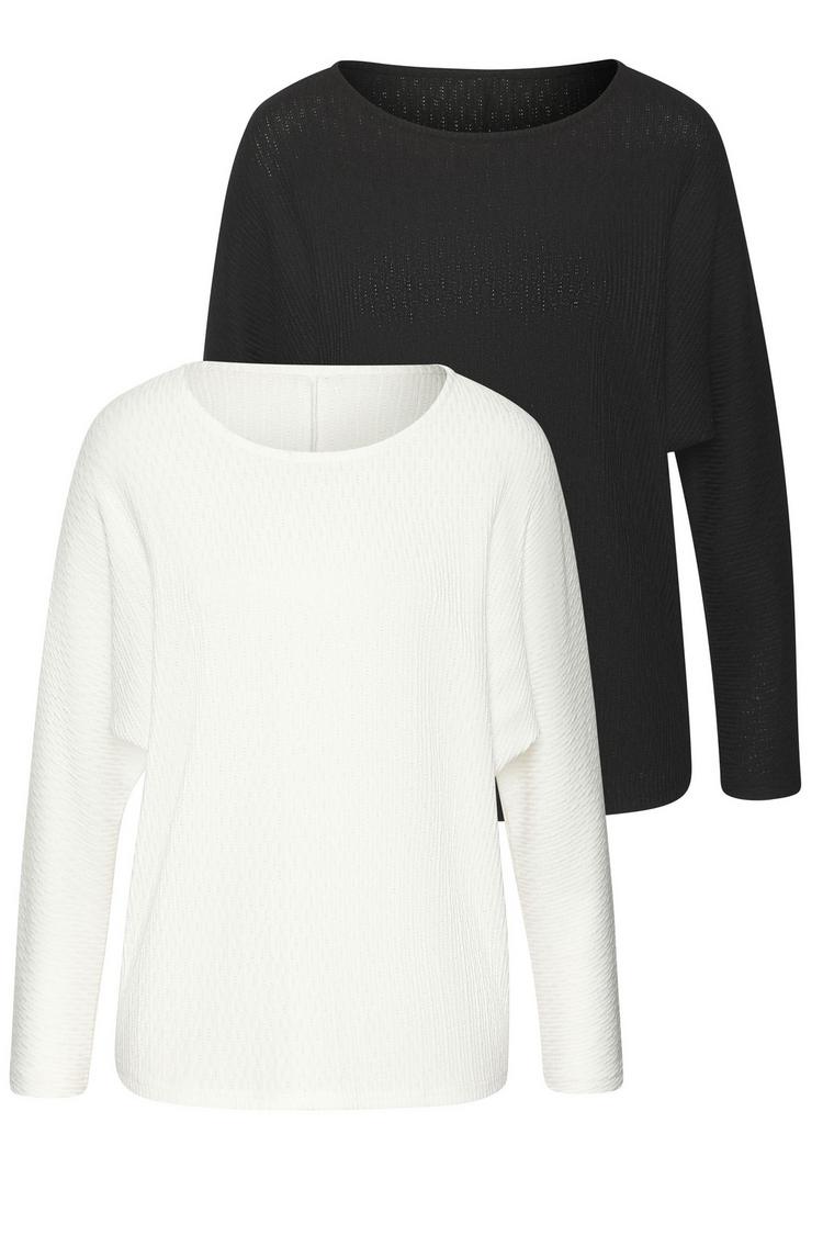 Vivance Vivance Langarmshirt Langarmshirt Damen - creme - schwarz - 0 | SportScheck
