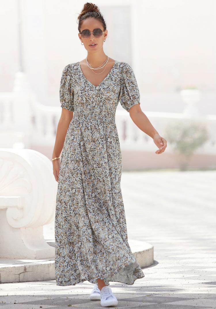 Vivance Vivance Maxikleid Maxikleid Damen - grau-bedruckt - 0 | SportScheck