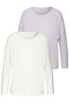 Vivance Langarmshirt Langarmshirt Damen - creme, flieder