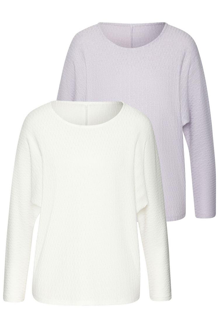 Vivance Vivance Langarmshirt Langarmshirt Damen - creme, flieder - 0 | SportScheck