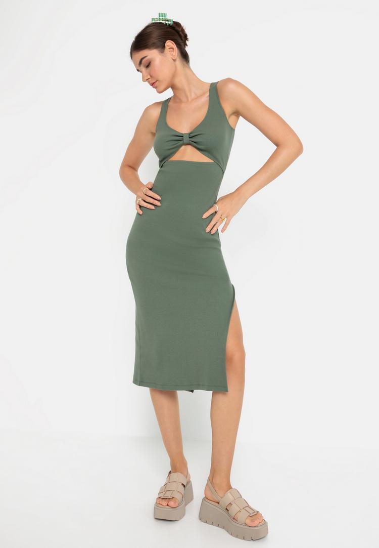 LSCN by Lascana LSCN by Lascana Midikleid Kleid Damen - khaki - 1 | SportScheck