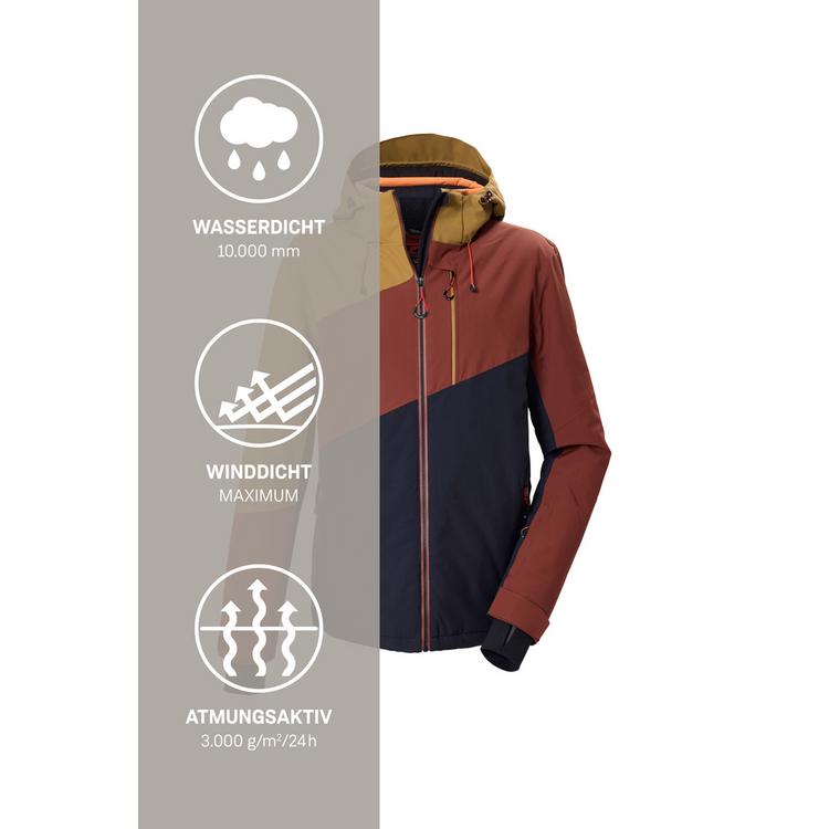 KILLTEC KILLTEC Funktionsjacke mit abzippbarer Kapuze Skijacke Herren - Gelb7015 - 4 | SportScheck