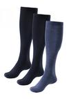 Bench Kniestr&uuml;mpfe Socken Herren - 2x marine, 1x jeans