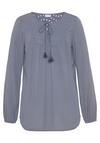 Lascana Crepebluse Langarmbluse Damen - smokey blue
