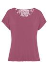 Vivance by Lascana Kurzarmshirt T-Shirt Damen - beere