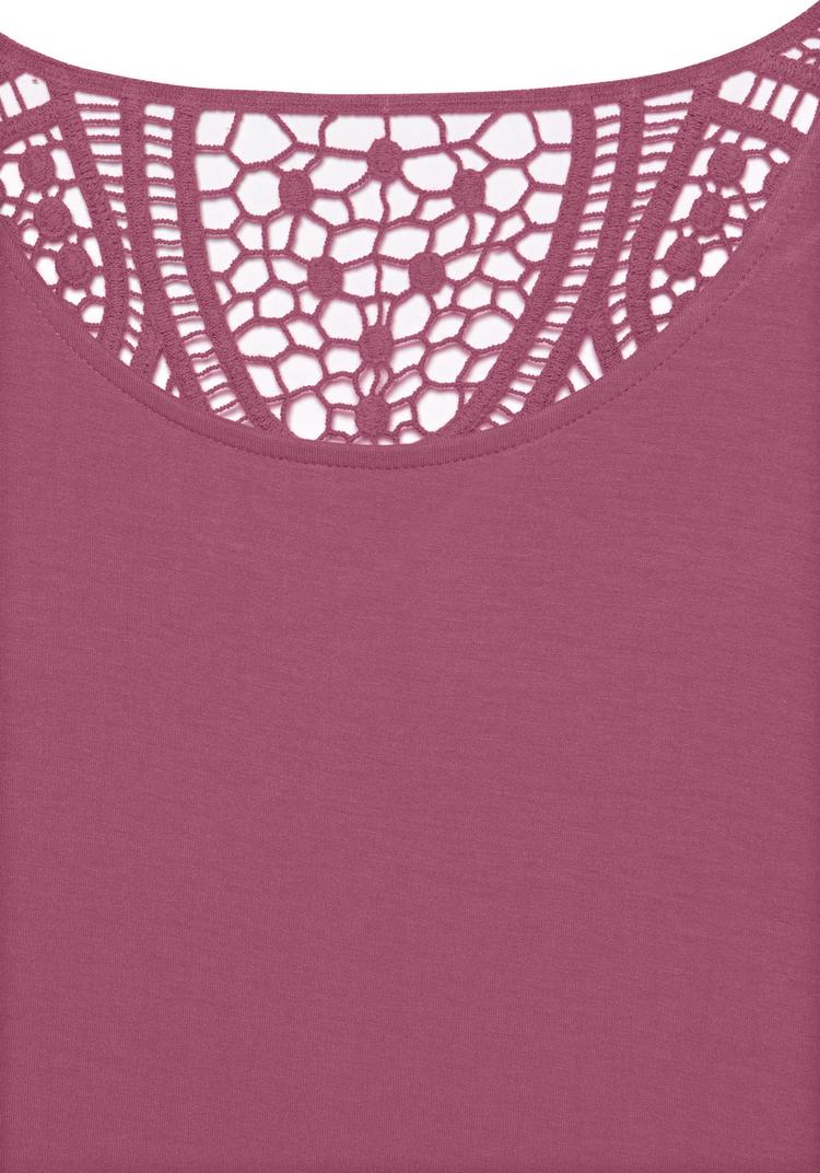 Vivance by Lascana Vivance by Lascana Kurzarmshirt T-Shirt Damen - beere - 0 | SportScheck