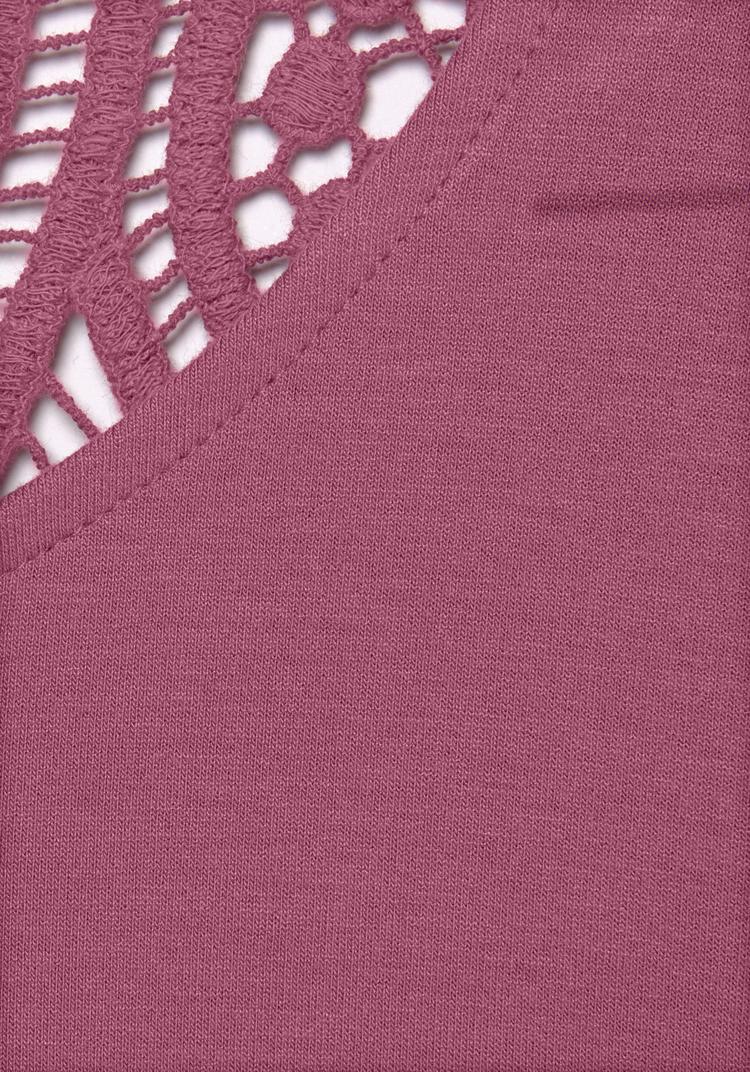 Vivance by Lascana Vivance by Lascana Kurzarmshirt T-Shirt Damen - beere - 1 | SportScheck