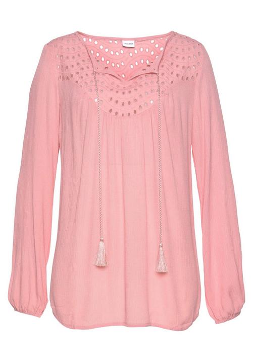Lascana Crepebluse Langarmbluse Damen