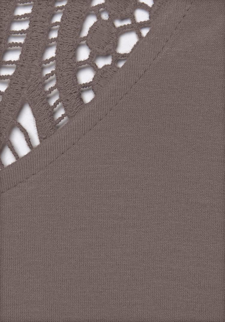 Vivance by Lascana Vivance by Lascana Kurzarmshirt T-Shirt Damen - taupe - 0 | SportScheck