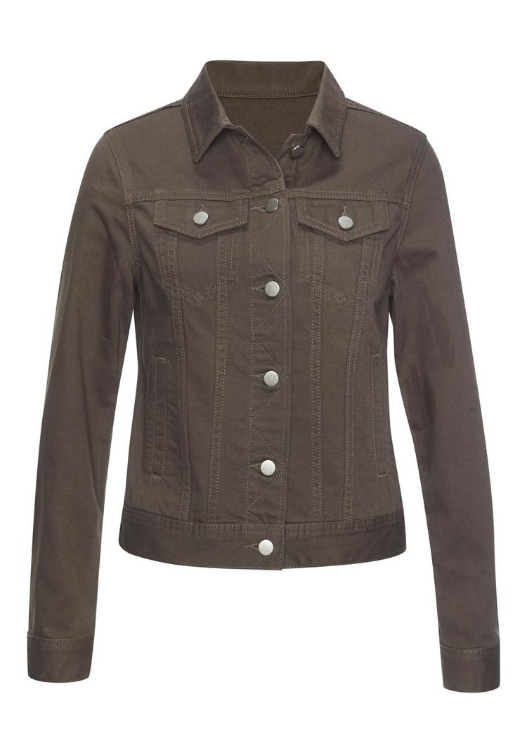Lascana Lascana Jeansjacke Jeansjacke Damen - dunkelkhaki - 0 | SportScheck