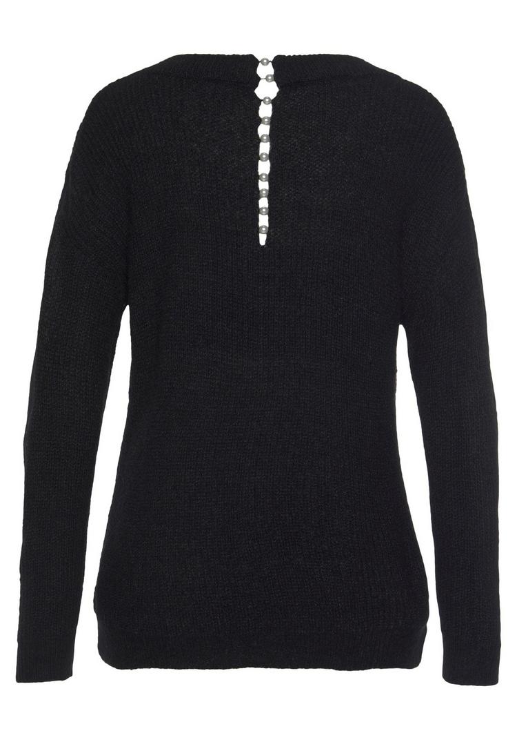 Lascana Lascana V-Ausschnitt-Pullover Strickpullover Damen - schwarz - 3 | SportScheck