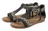 Lascana Sandale Sandalen Damen - schwarz - leo