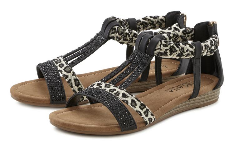 Lascana Lascana Sandale Sandalen Damen - schwarz - leo - 0 | SportScheck