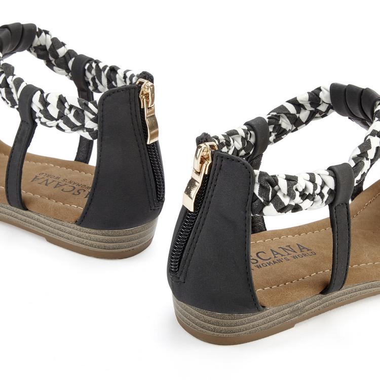 Lascana Lascana Sandale Sandalen Damen - schwarz/zebra - 0 | SportScheck