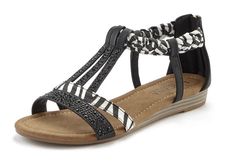 Lascana Lascana Sandale Sandalen Damen - schwarz/zebra - 1 | SportScheck