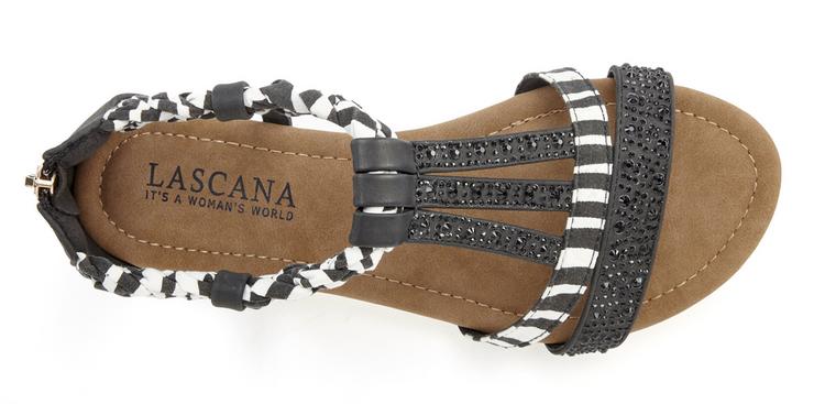 Lascana Lascana Sandale Sandalen Damen - schwarz/zebra - 2 | SportScheck