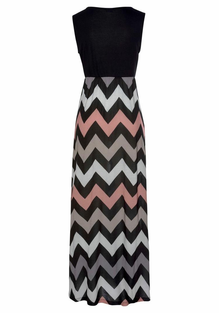 Lascana Lascana Maxikleid Maxikleid Damen - schwarz-rose-creme-taupe - 0 | SportScheck