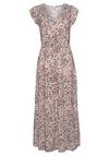 Vivance Maxikleid Maxikleid Damen - creme-mauve bedruckt