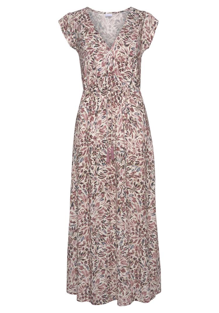Vivance Vivance Maxikleid Maxikleid Damen - creme-mauve bedruckt - 0 | SportScheck