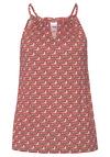 Vivance Strandtop T-Shirt Damen - beige-rot bedruckt