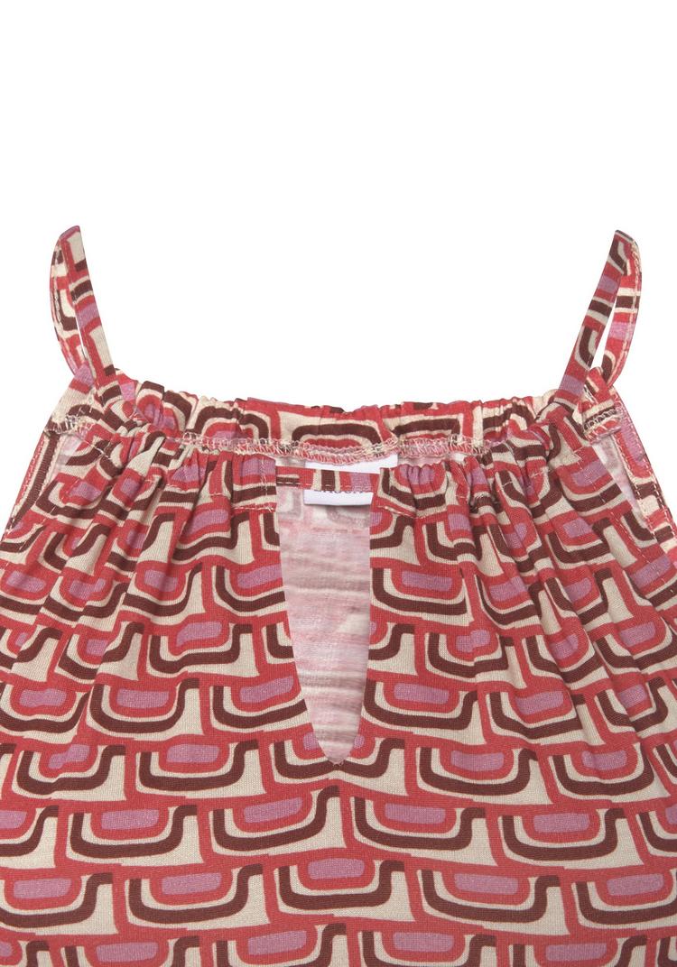 Vivance Vivance Strandtop T-Shirt Damen - beige-rot bedruckt - 0 | SportScheck