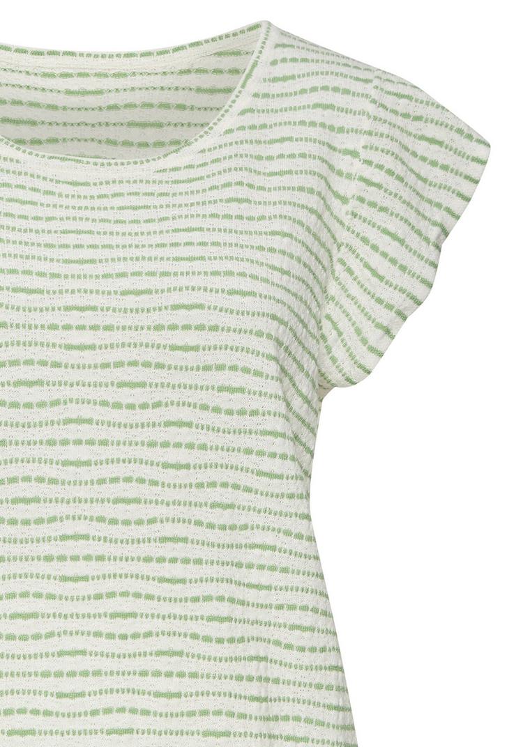 Vivance Vivance Kurzarmshirt T-Shirt Damen - creme-gr&uuml;n - 0 | SportScheck