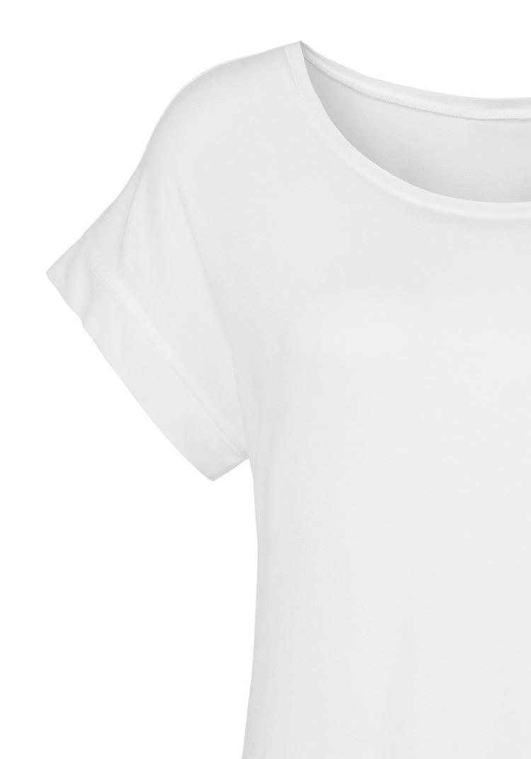 Vivance Vivance Kurzarmshirt T-Shirt Damen - wei&szlig; - schwarz - 1 | SportScheck