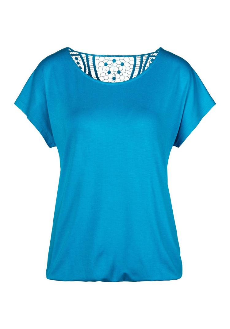 Vivance Vivance Kurzarmshirt T-Shirt Damen - t&uuml;rkis - schwarz - 0 | SportScheck