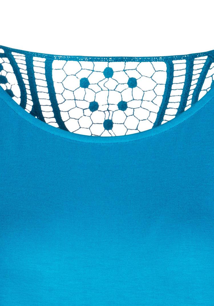 Vivance Vivance Kurzarmshirt T-Shirt Damen - t&uuml;rkis - schwarz - 2 | SportScheck