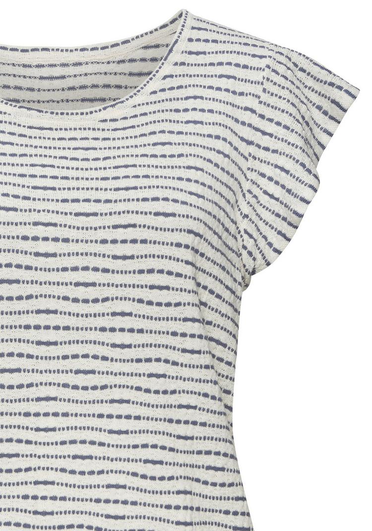 Vivance Vivance Kurzarmshirt T-Shirt Damen - creme-rauchblau - 1 | SportScheck