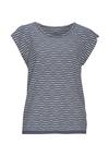 Vivance Kurzarmshirt T-Shirt Damen - rauchblau-creme