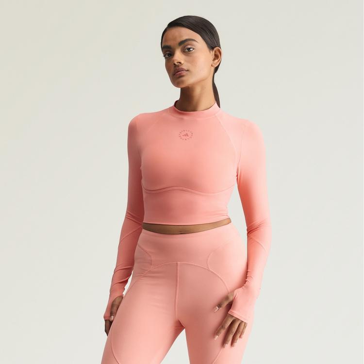 adidas adidas adidas By Stella McCartney Training Croptop Damen - Soft Terracotta - 0 | SportScheck