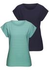 Vivance Kurzarmshirt T-Shirt Damen - smaragd, navy