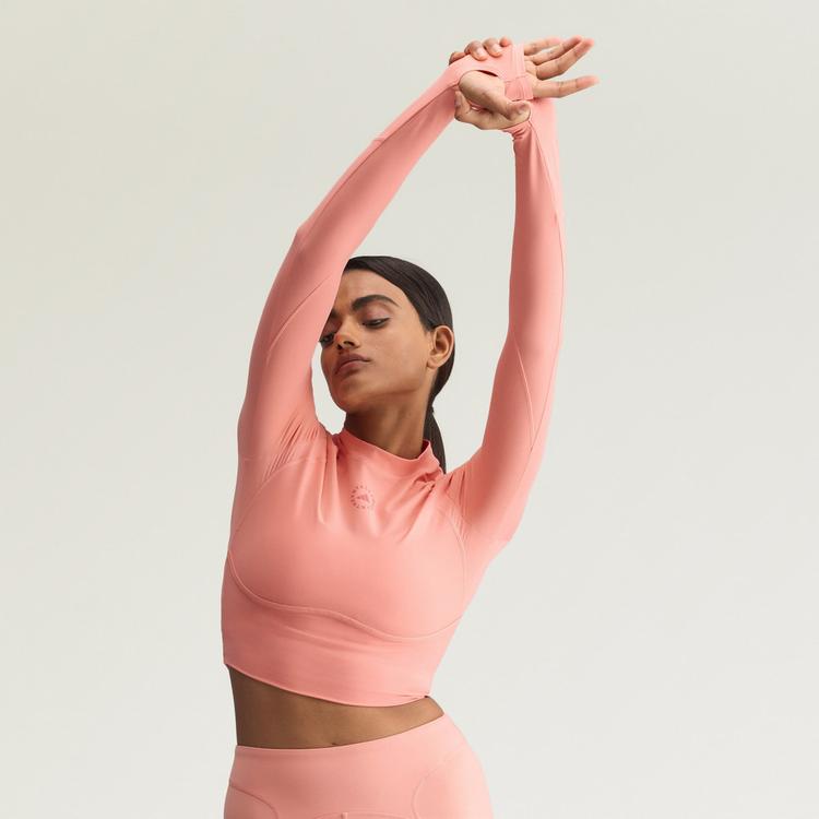 adidas adidas adidas By Stella McCartney Training Croptop Damen - Soft Terracotta - 0 | SportScheck