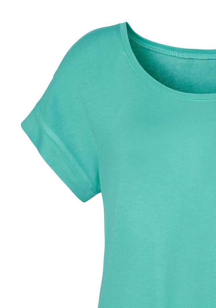 Vivance Vivance Kurzarmshirt T-Shirt Damen - mint - creme - 1 | SportScheck