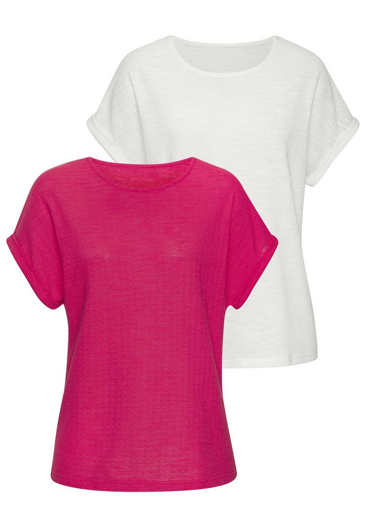 Vivance Vivance T-Shirt T-Shirt Damen - koralle - creme - 0 | SportScheck