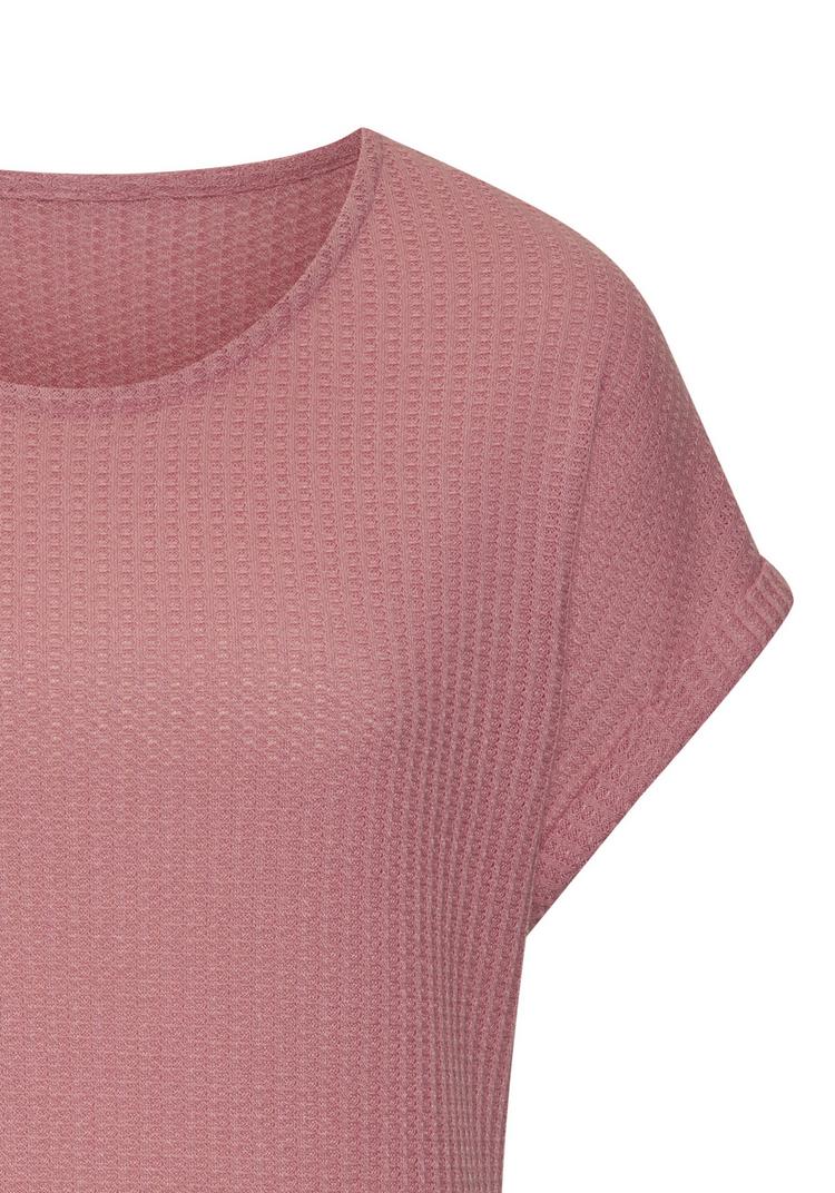 Vivance Vivance Kurzarmshirt T-Shirt Damen - beere, taupe - 0 | SportScheck