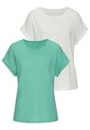 Vivance T-Shirt T-Shirt Damen - t&uuml;rkis, creme