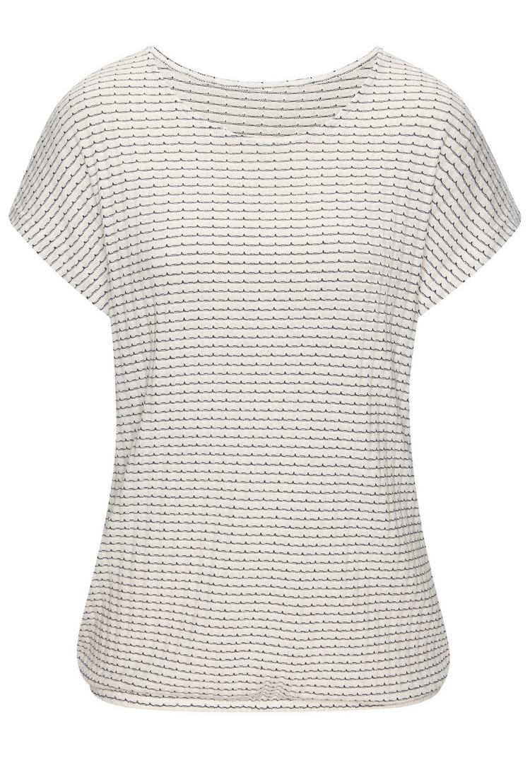 Vivance Vivance Kurzarmshirt T-Shirt Damen - creme - schwarz - 0 | SportScheck
