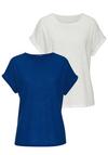 Vivance T-Shirt T-Shirt Damen - royalblau, creme
