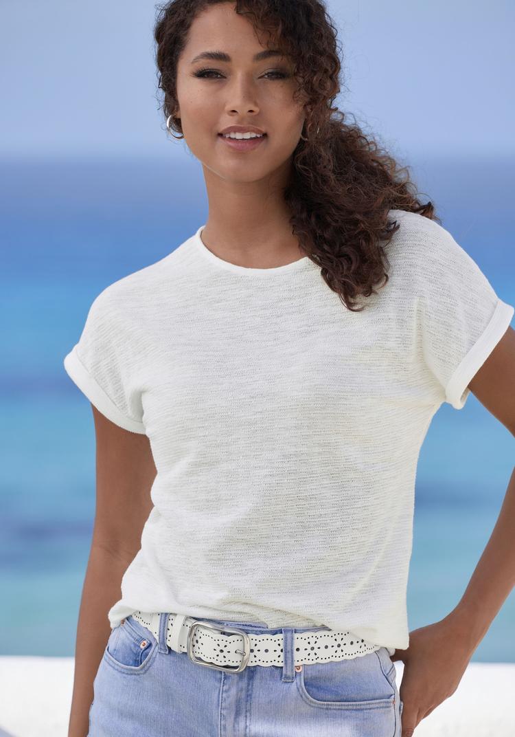 Vivance Vivance T-Shirt T-Shirt Damen - royalblau, creme - 1 | SportScheck