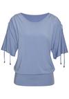 Lascana Rundhalsshirt T-Shirt Damen - hellblau