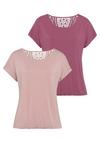 Vivance Kurzarmshirt T-Shirt Damen - rose, beere