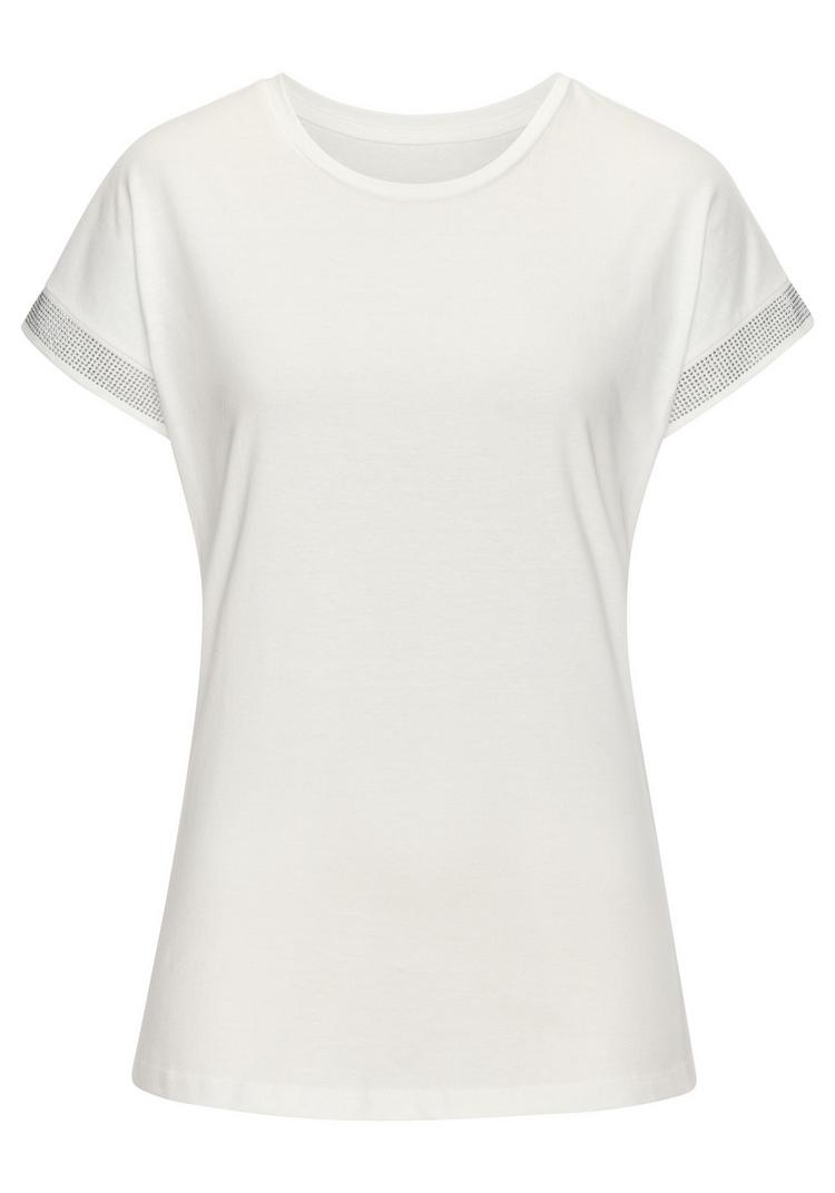 Lascana Lascana Kurzarmshirt T-Shirt Damen - creme - 0 | SportScheck