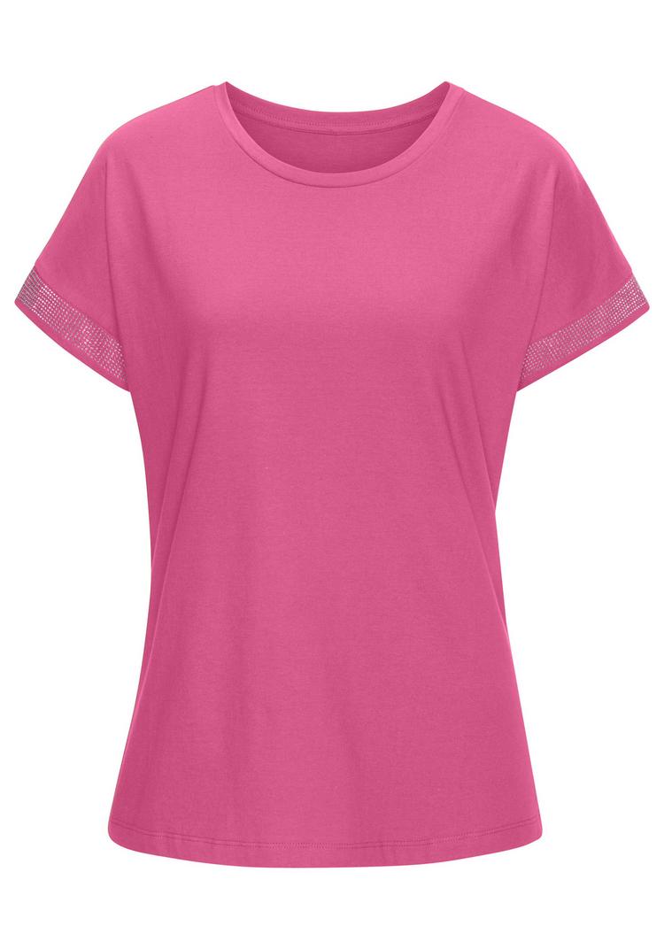Lascana Lascana Kurzarmshirt T-Shirt Damen - pink - 0 | SportScheck