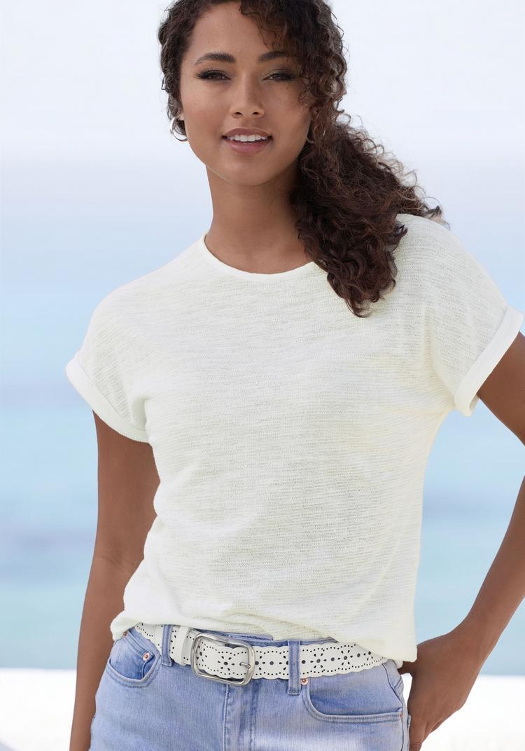 Vivance Vivance T-Shirt T-Shirt Damen - creme - 1 | SportScheck